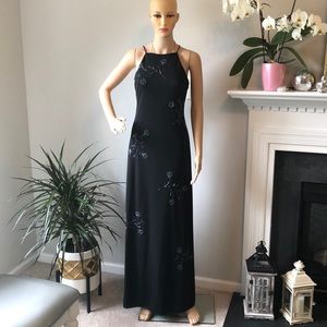 De Laru Black Long Formal Dress